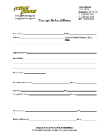 Speech Strong Therapy Referral Form
